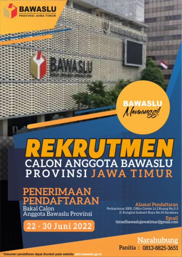 Rekrutmen Anggota Bawaslu Jatim
