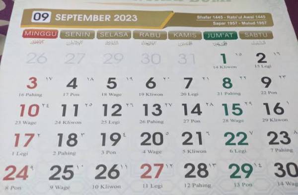 Siap-Siap Liburan, Ini Daftar Tanggal Merah Bulan September 2023