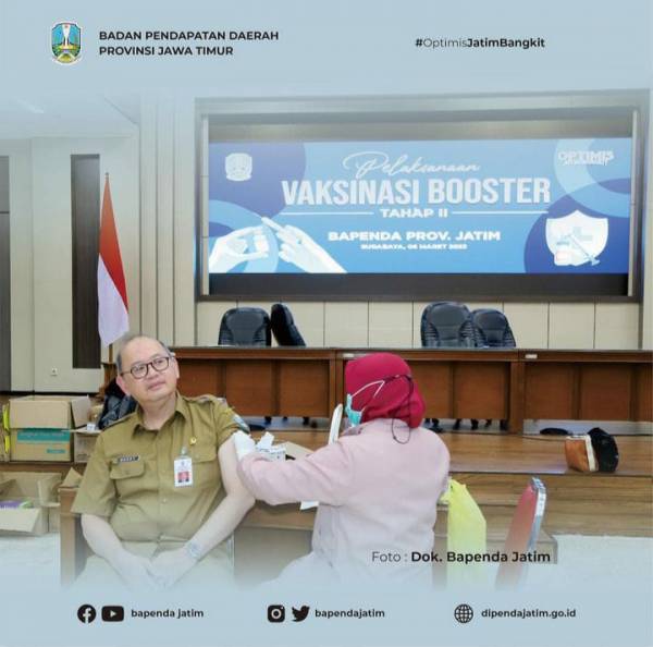 Bapenda Jatim Laksanakan Vaksin Booster Tahap II