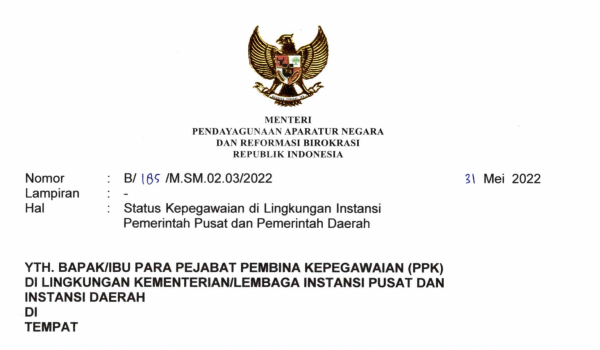 Kementerian PANRB Keluarkan Aturan Penyelesaian Penanganan Pegawai Non-ASN