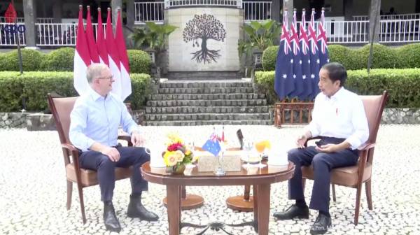 Jokowi Sambut PM Anthony Albanese di Istana Bogor