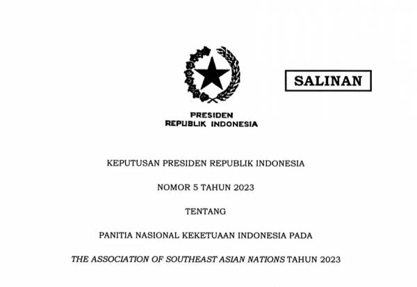Jokowi Terbitkan Keppres Panitia Nasional Keketuaan ASEAN 2023