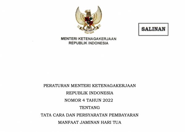 Ini Aturan Baru Tata Cara dan Persyaratan Pembayaran JHT