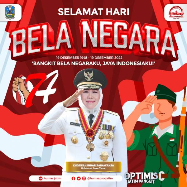 Peringati Hari Bela Negara, Khofifah Ajak Jaga NKRI