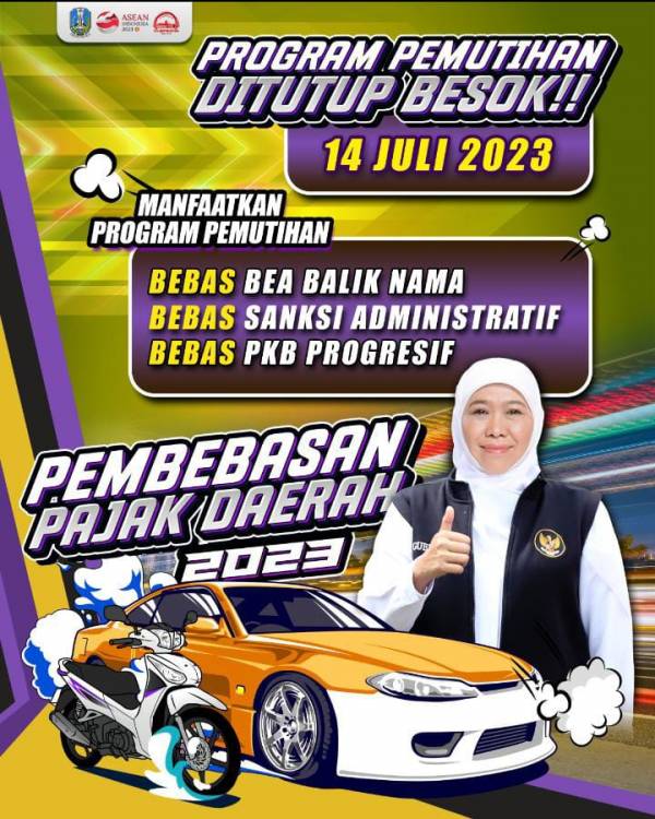 Program Pemutihan PKB Jatim Ditutup Besok, Indeks Kepuasan Masyarakat 98,14 %