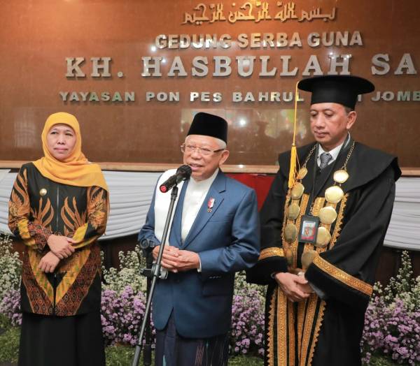Wapres Ma'ruf Amin Orasi Ilmiah di Wisuda ke-IX IAI Bani Fattah Tambak Beras Jombang