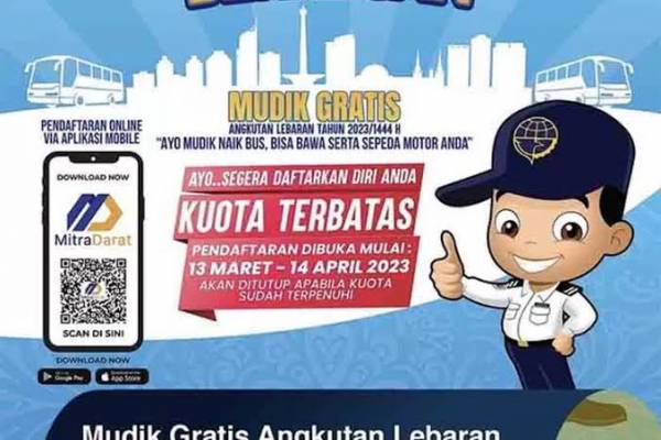 Antiribet, Ayo Daftar Mudik Gratis Kemenhub